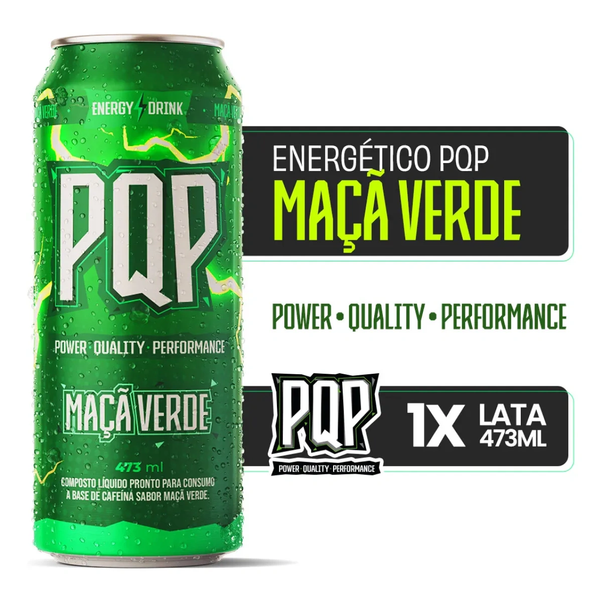 Energético PQP Maçã Verde 473ml - Imagem 2